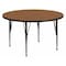 Flash Furniture Round Activity Table, Laminate, Wood Grain XU-A48-RND-OAK-T-P-GG - alternate 1