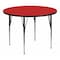 Flash Furniture Round Activity Table, Laminate, Red XU-A48-RND-RED-H-A-GG - alternate 1
