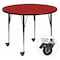 Flash Furniture Round Activity Table, Laminate, Red XU-A48-RND-RED-T-A-CAS-GG - alternate 1
