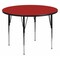 Flash Furniture Round Activity Table, 60" W, 60" L, 30.125" H, Laminate, Red XU-A60-RND-RED-T-A-GG - alternate 1