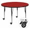 Flash Furniture Round Activity Table, Laminate, Red XU-A60-RND-RED-T-P-CAS-GG - alternate 1