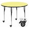Flash Furniture Round Activity Table, Laminate, Yellow XU-A42-RND-YEL-T-A-CAS-GG - alternate 1