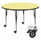 Flash Furniture Round Activity Table, Laminate, Yellow XU-A42-RND-YEL-T-P-CAS-GG - alternate 1