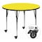 Flash Furniture Round Activity Table, Laminate, Yellow XU-A48-RND-YEL-H-A-CAS-GG - alternate 1