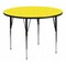 Flash Furniture Round Activity Table, Laminate, Yellow XU-A48-RND-YEL-H-A-GG - alternate 1
