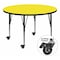 Flash Furniture Round Activity Table, Laminate, Yellow XU-A48-RND-YEL-H-P-CAS-GG - alternate 1