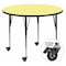 Flash Furniture Round Activity Table, 48" W, 48" L, 30.37" H, Laminate, Yellow XU-A48-RND-YEL-T-A-CAS-GG - alternate 1