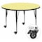 Flash Furniture Round Activity Table, Laminate, Yellow XU-A48-RND-YEL-T-P-CAS-GG - alternate 1