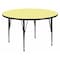 Flash Furniture Round Activity Table, 48" W, 48" L, 25.125" H, Laminate, Yellow XU-A48-RND-YEL-T-P-GG - alternate 1