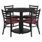 Flash Furniture Round Blk Lam Table, Brgundy Vinyl Seat, Rnd, 36", Laminate Top, Wood Grain RSRB1005-GG - alternate 1