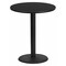 Flash Furniture Round Laminate Table Top, 36" W, 36" L, 43.125" H, Laminate Top, Wood Grain XU-RD-36-BLKTB-TR24B-GG - alternate 1