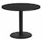 Flash Furniture Round Laminate Table Top, Laminate Top, Wood Grain XU-RD-36-BLKTB-TR24-GG - alternate 1
