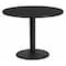 Flash Furniture Round Laminate Table Top, Laminate Top, Wood Grain XU-RD-42-BLKTB-TR24-GG - alternate 1