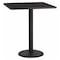 Flash Furniture Square Laminate Table, Laminate Top, Wood Grain XU-BLKTB-3636-TR24B-GG - alternate 1