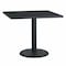 Flash Furniture Square Laminate Table, Laminate Top, Wood Grain XU-BLKTB-3636-TR24-GG - alternate 1