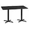 Flash Furniture Rectangle Laminate Table Top, 30" W, 60" L, 31.125" H, Laminate Top, Wood Grain XU-BLKTB-3060-T2222-GG - alternate 1