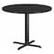 Flash Furniture Round Laminate Table Top, Laminate Top, Wood Grain XU-RD-42-BLKTB-T3333-GG - alternate 1