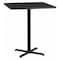 Flash Furniture Square Laminate Table Top, 36" W, 36" L, 43.125" H, Laminate Top, Wood Grain XU-BLKTB-3636-T3030B-GG - alternate 1