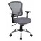 Flash Furniture Task Chair, 18" to 22", Fixed Arms, Gray H-8369F-GY-GG - alternate 1