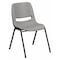 Flash Furniture Stack Chair, Ergo Shell, Plastic, Gray RUT-EO1-GY-GG - alternate 1