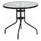 Flash Furniture Bellamy 31.5'' Round Tempered Glass Metal Table TLH-070-2-GG - alternate 1