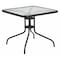 Flash Furniture Barker 31.5'' Square Tempered Glass Metal Table TLH-073A-2-GG - alternate 1