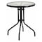 Flash Furniture Bellamy 23.75'' Round Tempered Glass Metal Table TLH-070-1-GG - alternate 1
