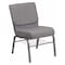 Flash Furniture Fabric Church Chair, Gray XU-CH0221-GY-SV-BAS-GG - alternate 1