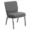 Flash Furniture Fabric Church Chair, Gray XU-CH0221-GY-SV-GG - alternate 1