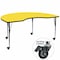 Flash Furniture Kidney Activity Table, Laminate, Yellow XU-A4872-KIDNY-YEL-H-A-CAS-GG - alternate 1