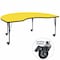 Flash Furniture Kidney Activity Table, Laminate, Yellow XU-A4872-KIDNY-YEL-H-P-CAS-GG - alternate 1