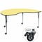 Flash Furniture Kidney Activity Table, Laminate, Yellow XU-A4872-KIDNY-YEL-T-A-CAS-GG - alternate 1