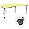 Flash Furniture Kidney Activity Table, Laminate, Yellow XU-A4872-KIDNY-YEL-T-P-CAS-GG - alternate 1