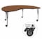 Flash Furniture Kidney Activity Table, Laminate, Wood Grain XU-A4896-KIDNY-OAK-H-P-CAS-GG - alternate 1