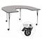 Flash Furniture Horseshoe Activity Table, Laminate, Grey XU-A6066-HRSE-GY-T-A-CAS-GG - alternate 1