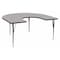 Flash Furniture Horseshoe Activity Table, Chrome, Laminate, Particleboard, Steel, Grey XU-A6066-HRSE-GY-T-A-GG - alternate 1
