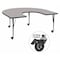 Flash Furniture Horseshoe Activity Table, Laminate, Grey XU-A6066-HRSE-GY-T-P-CAS-GG - alternate 1