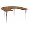 Flash Furniture Horseshoe Activity Table, Chrome, Laminate, Particleboard, Steel, Wood Grain XU-A6066-HRSE-OAK-T-A-GG - alternate 1