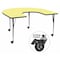 Flash Furniture Horseshoe Activity Table, Laminate, Yellow XU-A6066-HRSE-YEL-T-A-CAS-GG - alternate 1