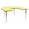 Flash Furniture Horseshoe Activity Table, Chrome, Laminate, Particleboard, Steel, Yellow XU-A6066-HRSE-YEL-T-A-GG - alternate 1