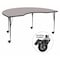 Flash Furniture Kidney Activity Table, Laminate, Grey XU-A4872-KIDNY-GY-H-A-CAS-GG - alternate 1