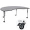 Flash Furniture Kidney Activity Table, Laminate, Grey XU-A4896-KIDNY-GY-H-P-CAS-GG - alternate 1