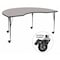 Flash Furniture Kidney Activity Table, Laminate, Grey XU-A4896-KIDNY-GY-T-A-CAS-GG - alternate 1
