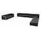 Flash Furniture HERCULES Imagination Series Black LeatherSoft Sectional & Sofa Set with Ganging Clips, 10 Pieces ZB-IMAG-SET19-GG - alternate 1