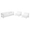 Flash Furniture HERCULES Imagination Series Melrose White LeatherSoft Sofa & Chair Set with Ganging Clips ZB-IMAG-SET13-WH-GG - alternate 1