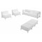 Flash Furniture HERCULES Imagination Series Melrose White LeatherSoft Sofa, Chair & Ottoman Set with Ganging Clips ZB-IMAG-SET20-WH-GG - alternate 1