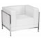 Flash Furniture Hercules Imagination Chair, White Back, 35 in W 28-3/4" L 27-1/4" H, Track, Leather Seat ZB-IMAG-CHAIR-WH-GG - alternate 1
