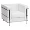 Flash Furniture Hercules Regal Chair, White Back, 35 in W 28-1/2" L 27-1/2" H, Straight, Leather Seat ZB-REGAL-810-1-CHAIR-WH-GG - alternate 1