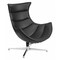 Flash Furniture Modern Cocoon Chair, Black Back, 32 in W 37" L 38-1/4" H, Integrated Curved, Leather Seat ZB-31-GG - alternate 1