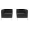 Flash Furniture Hercules Imagination Two Piece Corner Chair Set, Black Seat, Black Back, 28-1/2 in W 28-1/2" L ZB-IMAG-SET10-GG - alternate 1